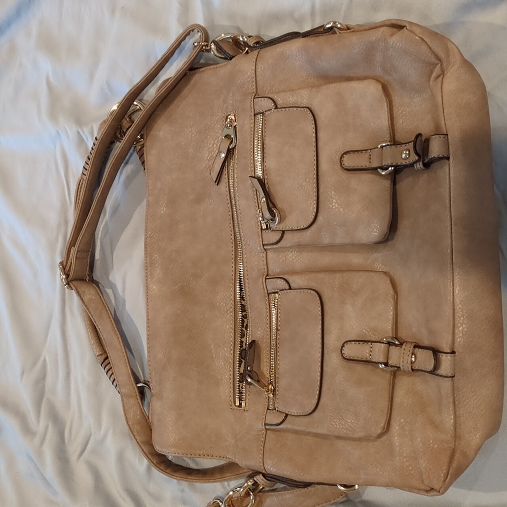 Urban Expressions Tan Shoulder Crossbody Bag
